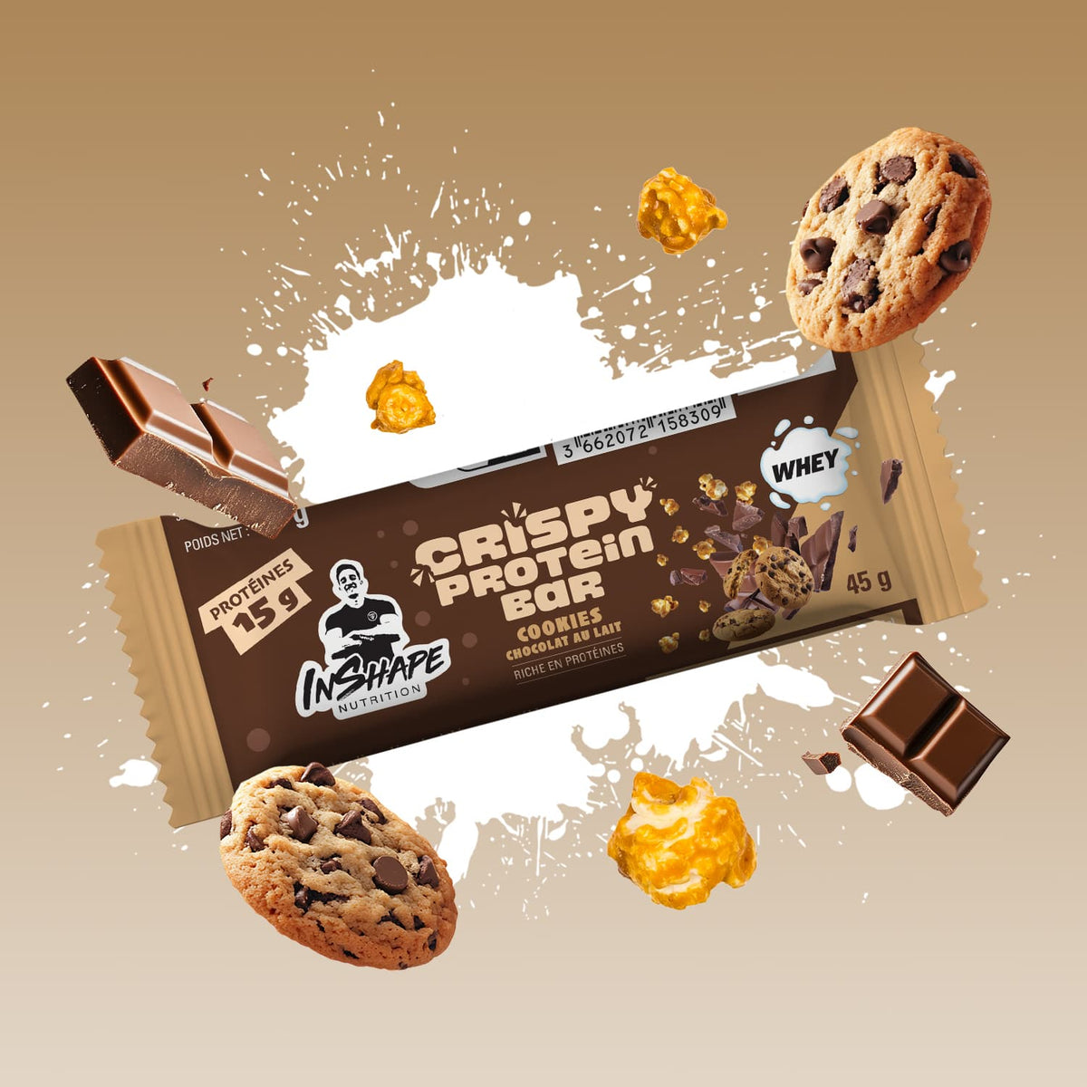 Crispy Protein Bar 45 g — lots et boîtes